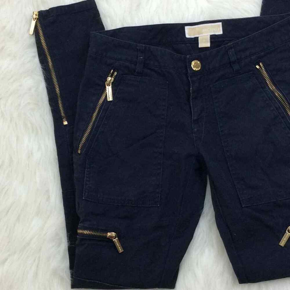 MICHAEL KORS Korda skinny moto‎ zipper pants Women’s Size 0 - Picture 5 of 8
